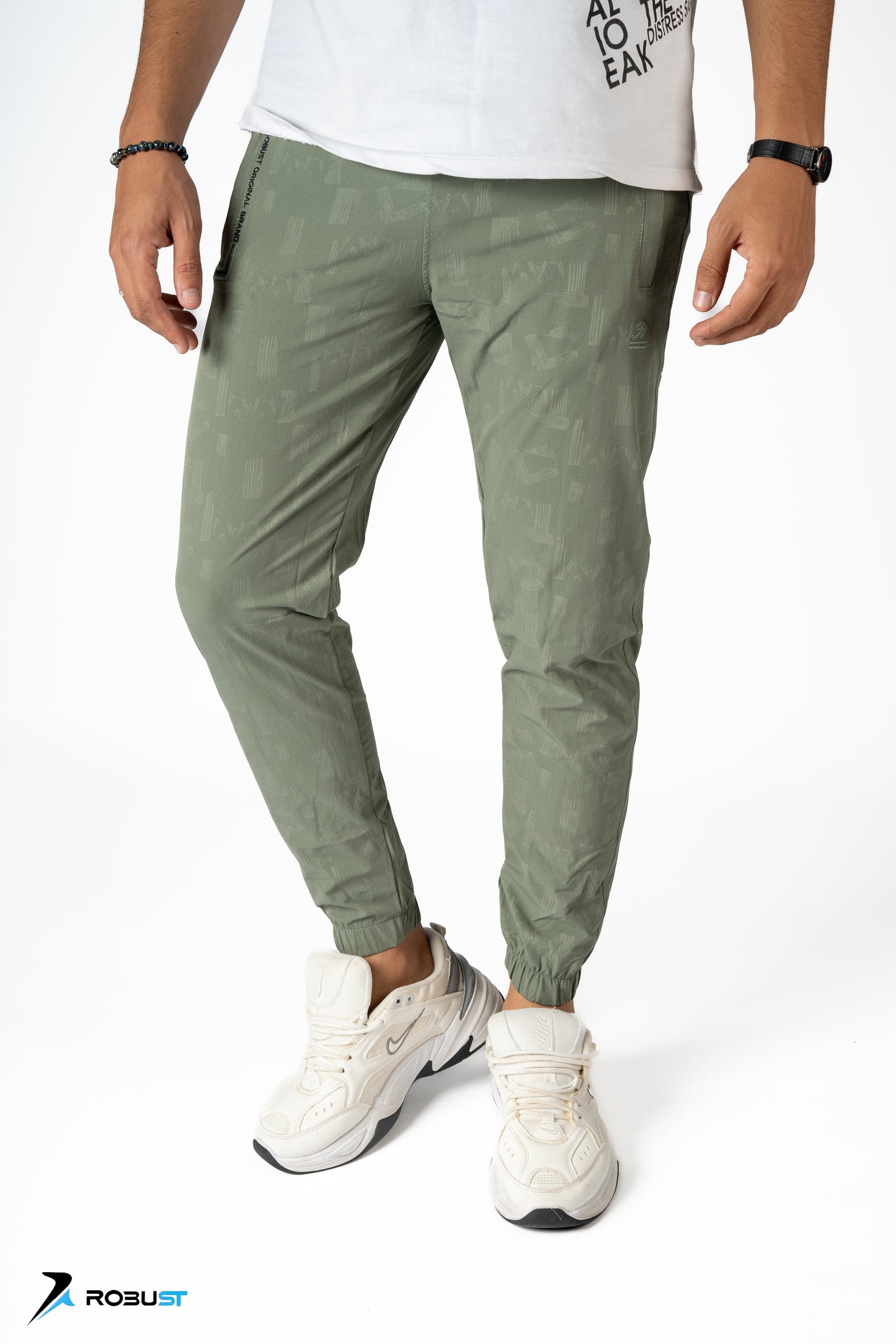 زيتي فاتح ROBUST Fit Sweatpants soft