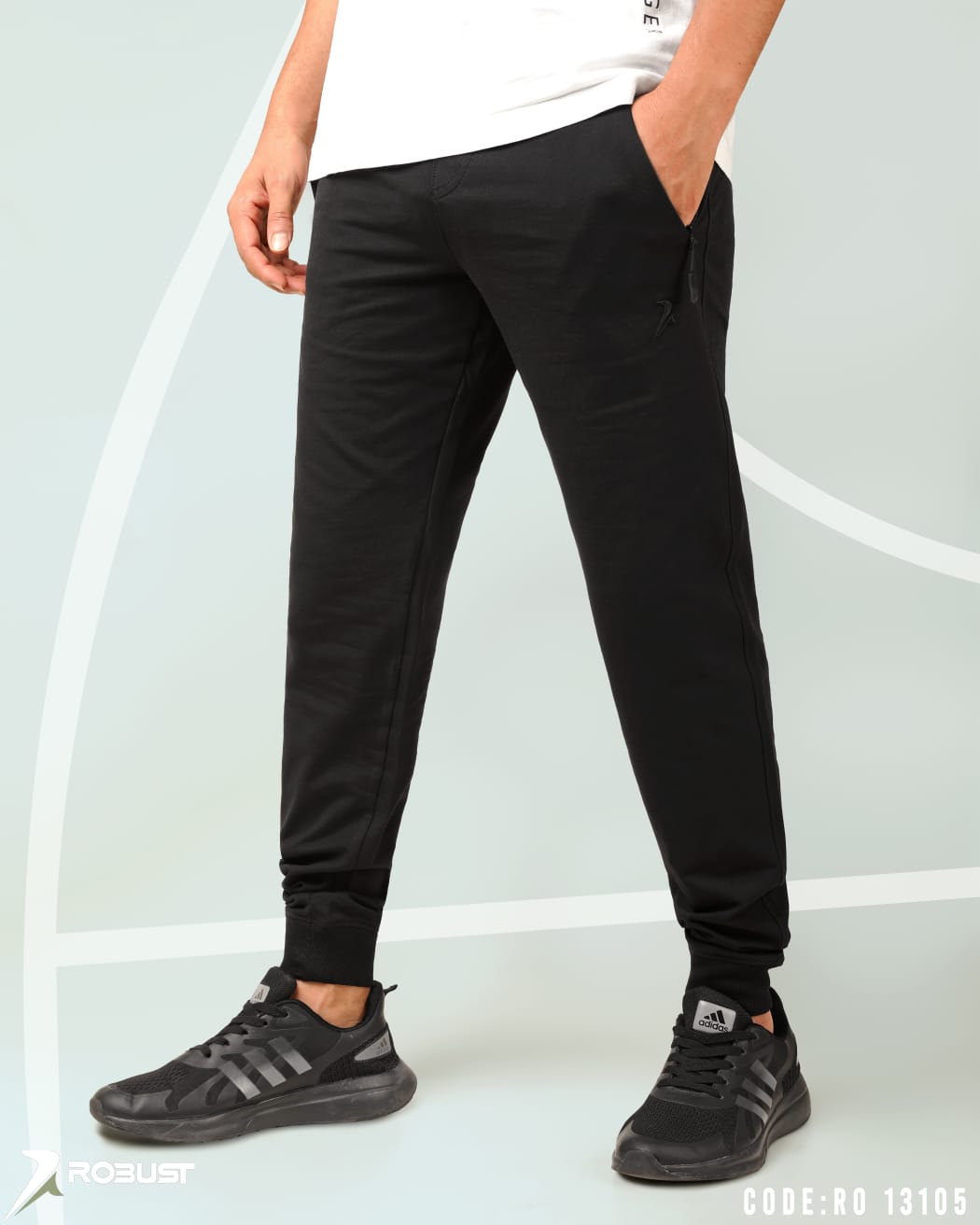 ROBUST Fit Sweatpants Summer اسود