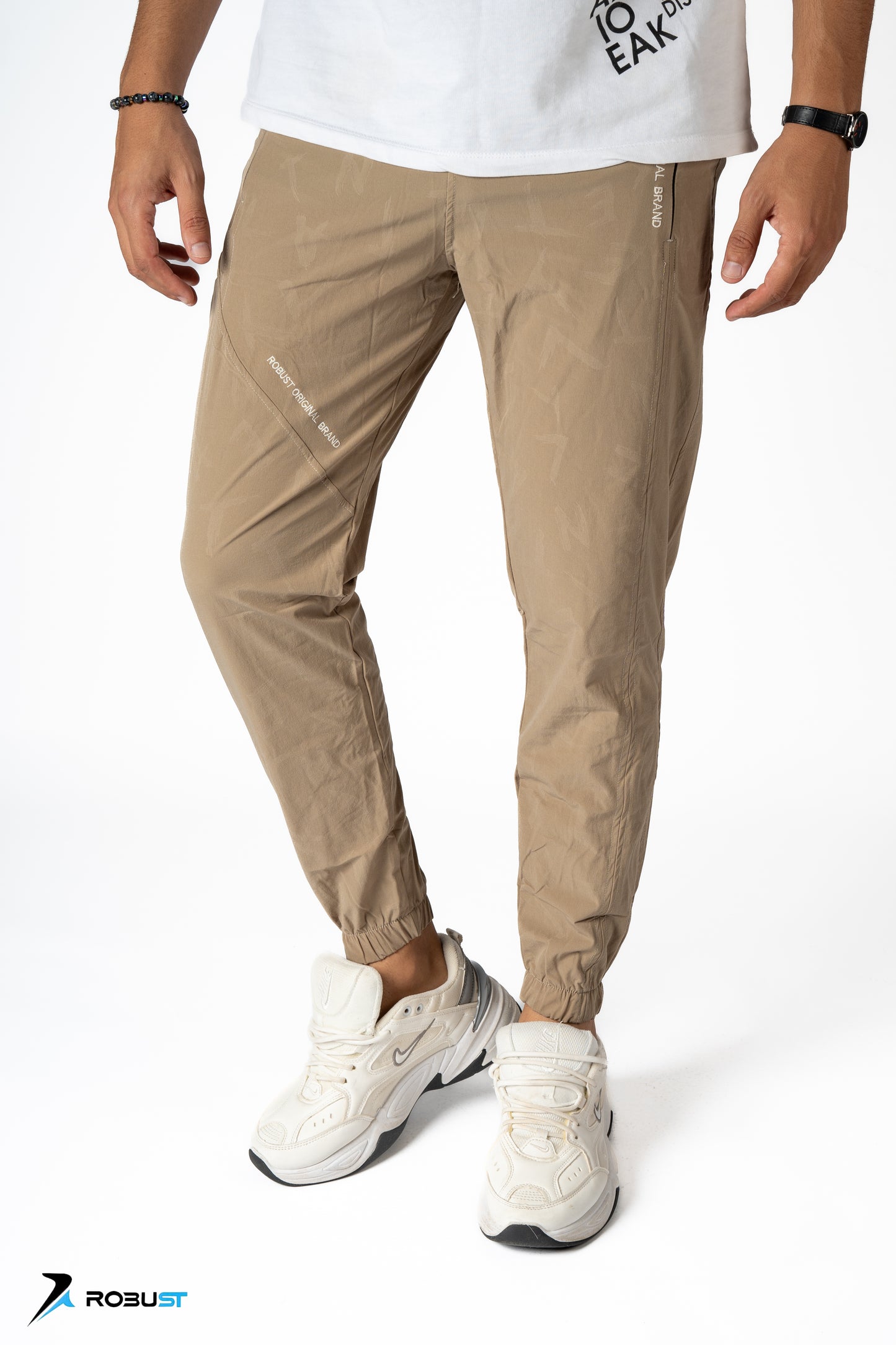 بيج ROBUST Fit Sweatpants soft